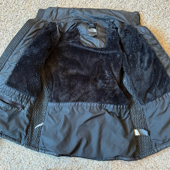 The North Face 550 Women Size L Black Sheen Puffer Goose Down Insulated Jacket - Picture 3 of 16